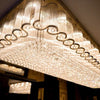 A Grand 4 × 1.5m Bespoke Crystal Chandelier