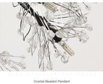Beaded Black Flower Crystals Chandelier - Reflect Lighting
