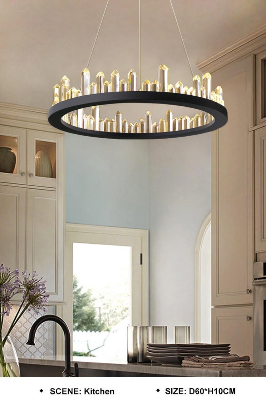 Black Stoned Chandelier