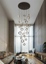 Elysian Rings Staircase Chandelier