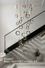 Elysian Rings Staircase Chandelier