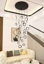 Elysian Rings Staircase Chandelier