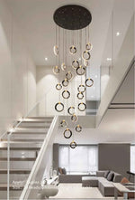 Elysian Rings Staircase Chandelier
