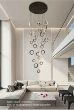 Elysian Rings Staircase Chandelier