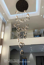 Elysian Rings Staircase Chandelier