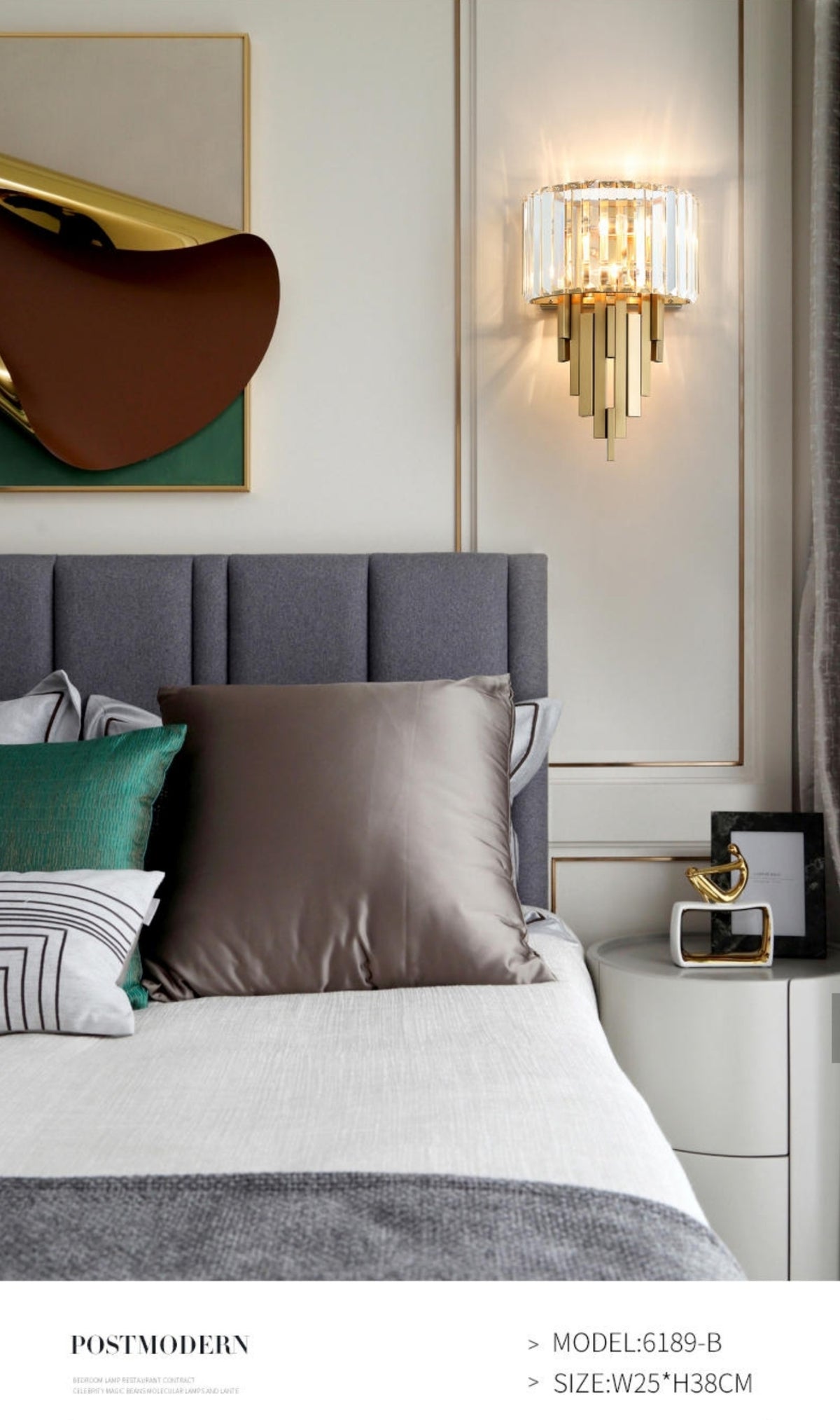 Aramis Iron Crystal Wall Lamp - Reflect Lighting