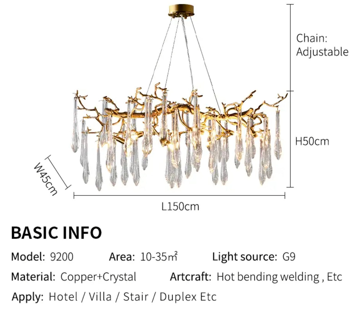 Malise Atticus Copper Chandelier
