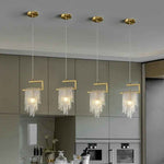 Abbaigh Copper Golden Staircase Chandelier- Colour & Brightness Changing