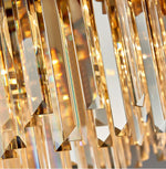 Pyrite Gold Crystal Chandelier -Round/Rectangle - Reflect Lighting