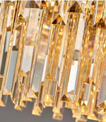 Pyrite Gold Crystal Chandelier -Round/Rectangle - Reflect Lighting