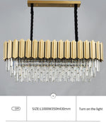 Pyrite Gold Crystal Chandelier -Round/Rectangle - Reflect Lighting