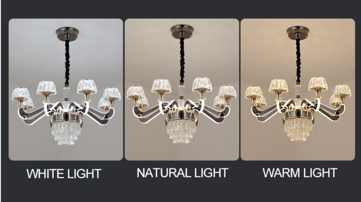 Paulo Tannehill Gold Crystal LED Chandelier - Reflect Lighting
