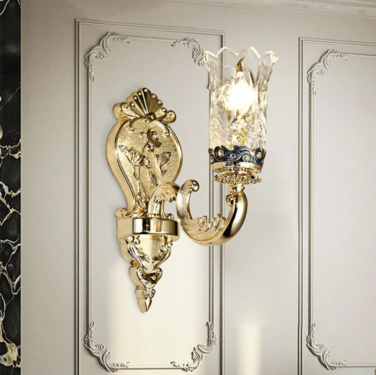 Drewett Gold Premium Wall Lamp - Reflect Lighting