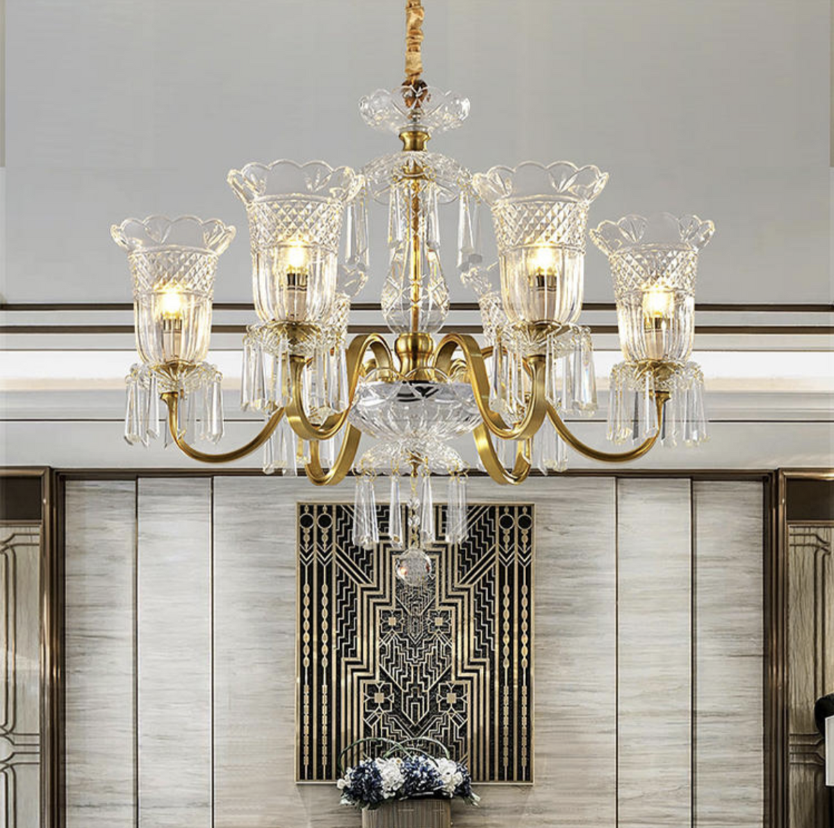 Silhouette Devonte Gold Chandelier - Reflect Lighting