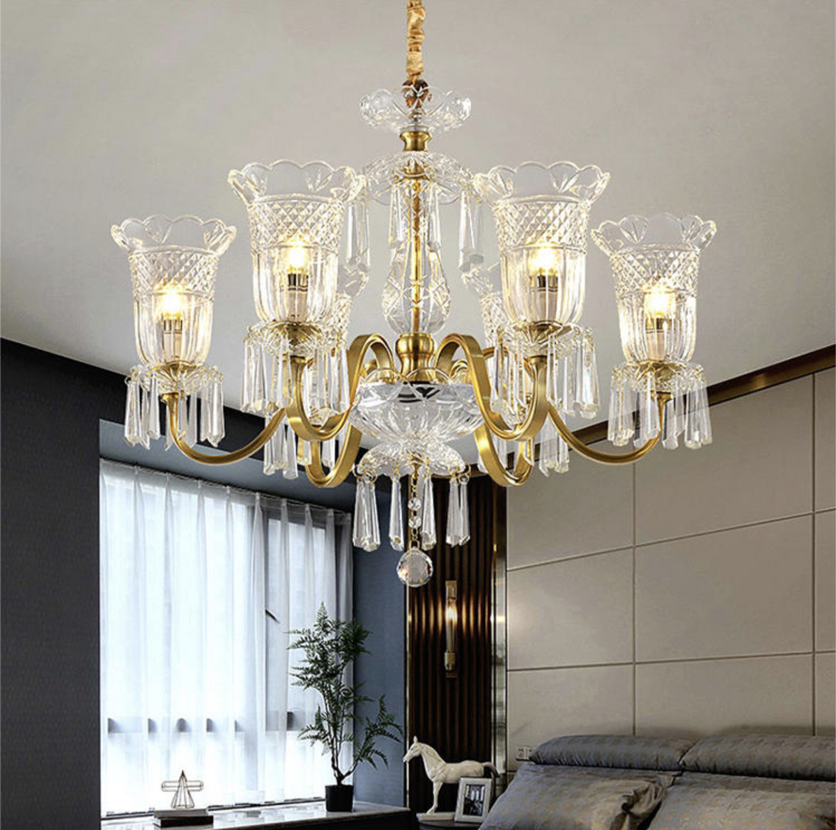 Silhouette Devonte Gold Chandelier - Reflect Lighting