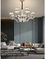 Fraser LED Crystal Shaded Chandelier - Reflect Lighting