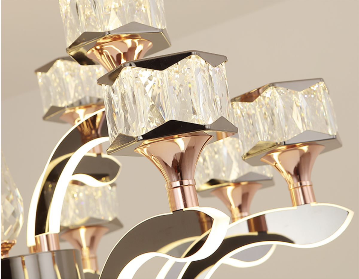 Fraser LED Crystal Shaded Chandelier - Reflect Lighting