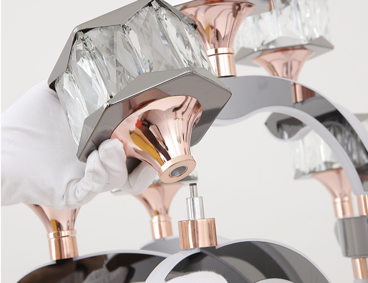 Fraser LED Crystal Shaded Chandelier - Reflect Lighting