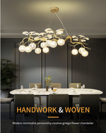 Hazel Gold LED Braided Chandelier - Reflect Lighting