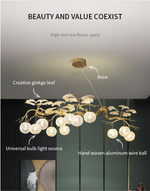 Hazel Gold LED Braided Chandelier - Reflect Lighting