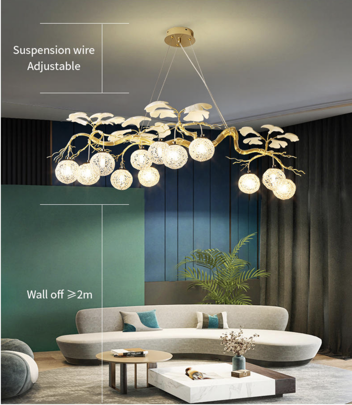 Hazel Gold LED Braided Chandelier - Reflect Lighting