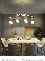 Hazel Gold LED Braided Chandelier - Reflect Lighting
