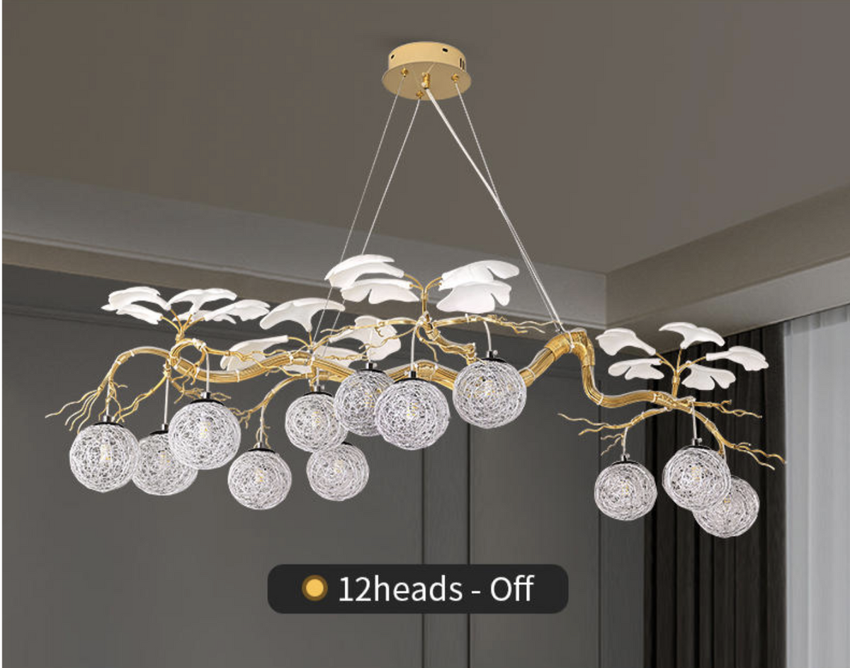 Hazel Gold LED Braided Chandelier - Reflect Lighting