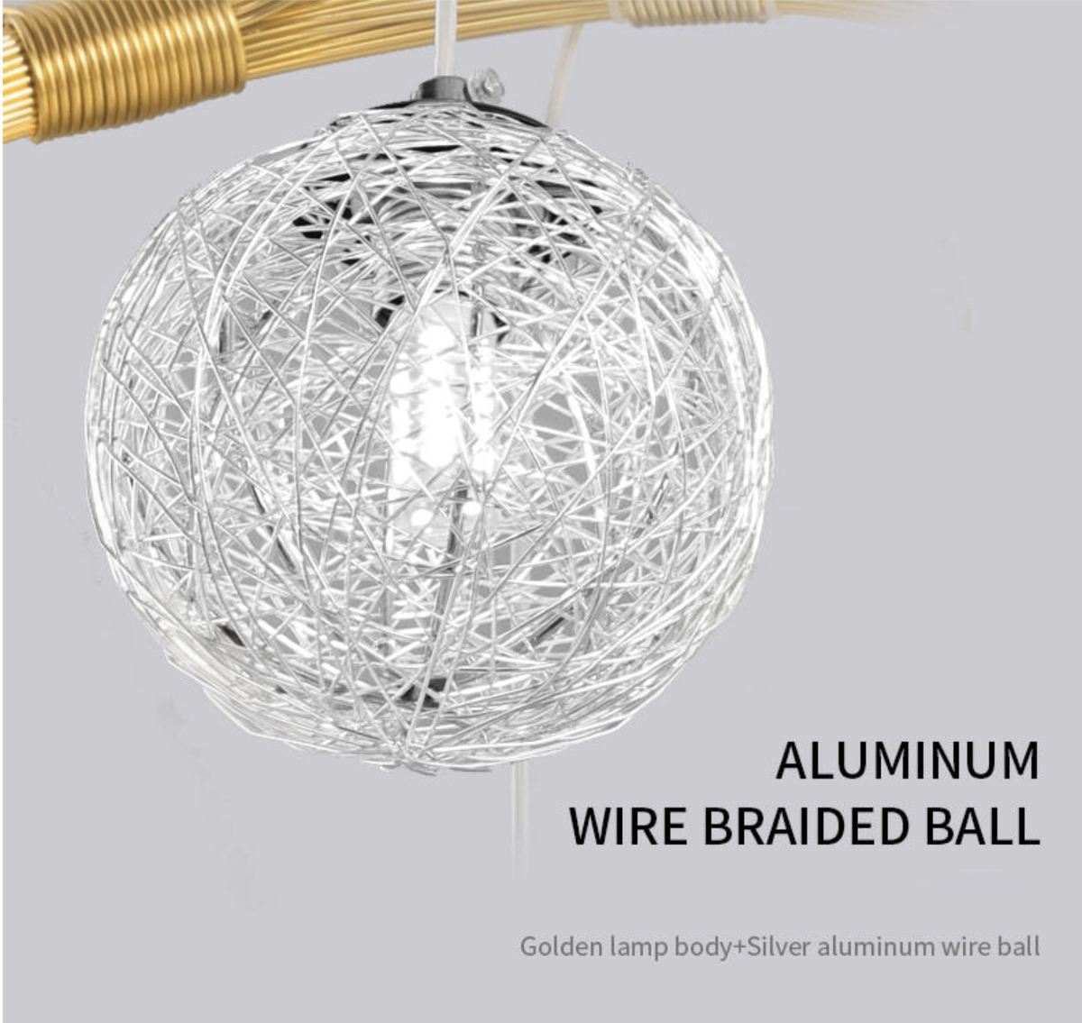 Hazel Gold LED Braided Chandelier - Reflect Lighting