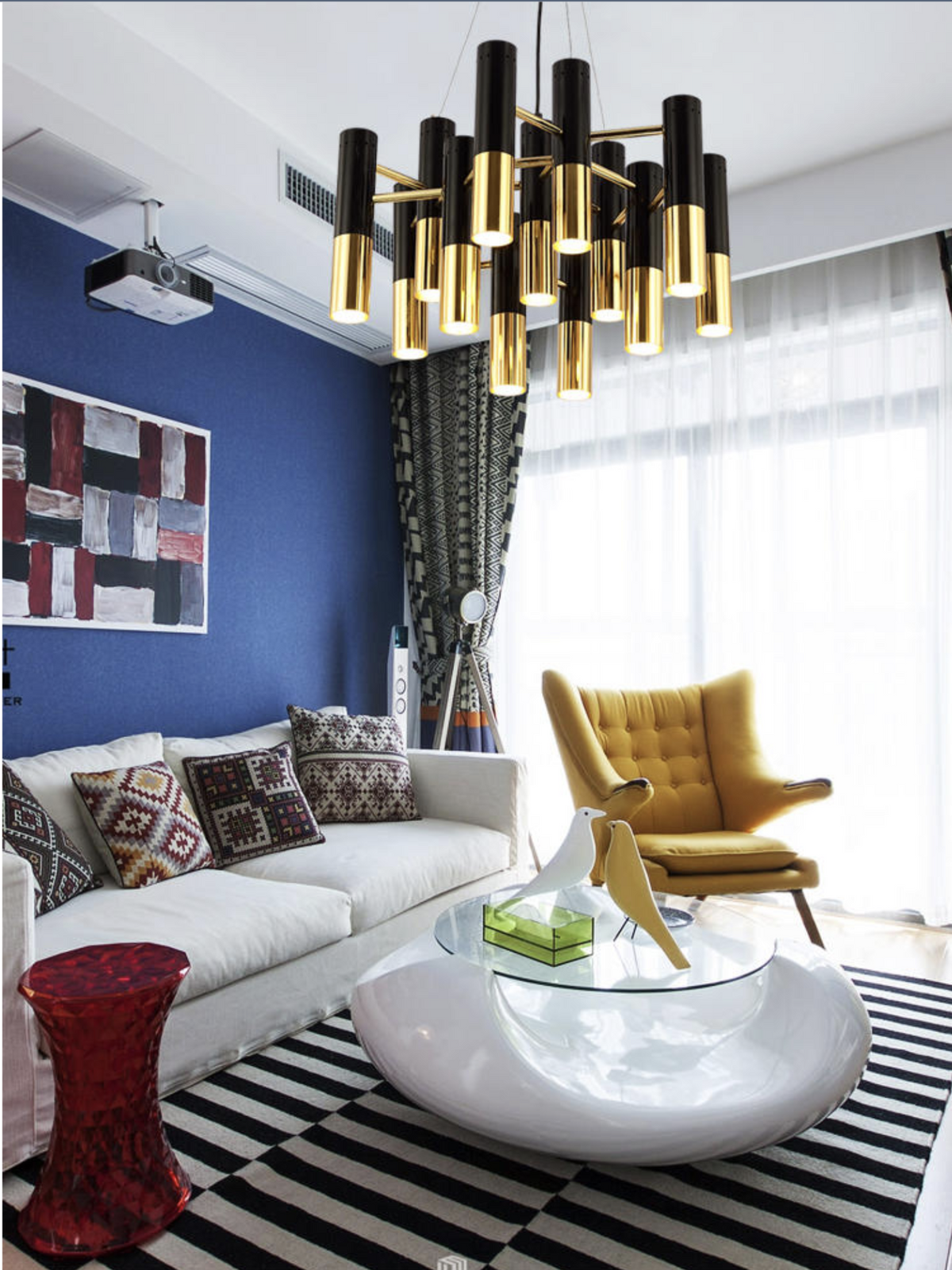 Black Metal Chandelier Light - Round/Rectangle - Reflect Lighting
