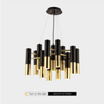 Black Metal Chandelier Light - Round/Rectangle - Reflect Lighting