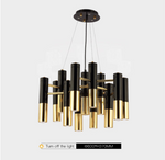 Black Metal Chandelier Light - Round/Rectangle - Reflect Lighting
