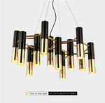Black Metal Chandelier Light - Round/Rectangle - Reflect Lighting