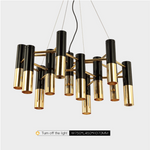 Black Metal Chandelier Light - Round/Rectangle - Reflect Lighting
