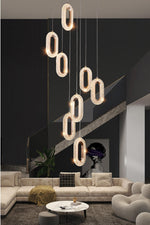 Ogilvy Champagne Gold Staircase Chandelier - Reflect Lighting