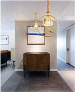 Round Crystal Thrush (Bird) Pendant Light-Gold/Black - Reflect Lighting