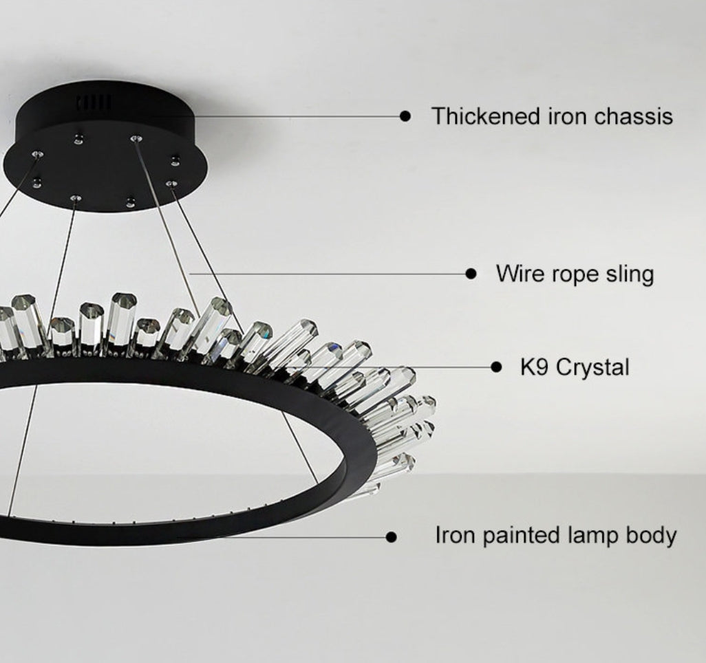 Wagon Wheel Chandelier-Black/Gold - Reflect Lighting