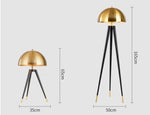 Gold & Black Tripod Table/Floor Lamp - Reflect Lighting