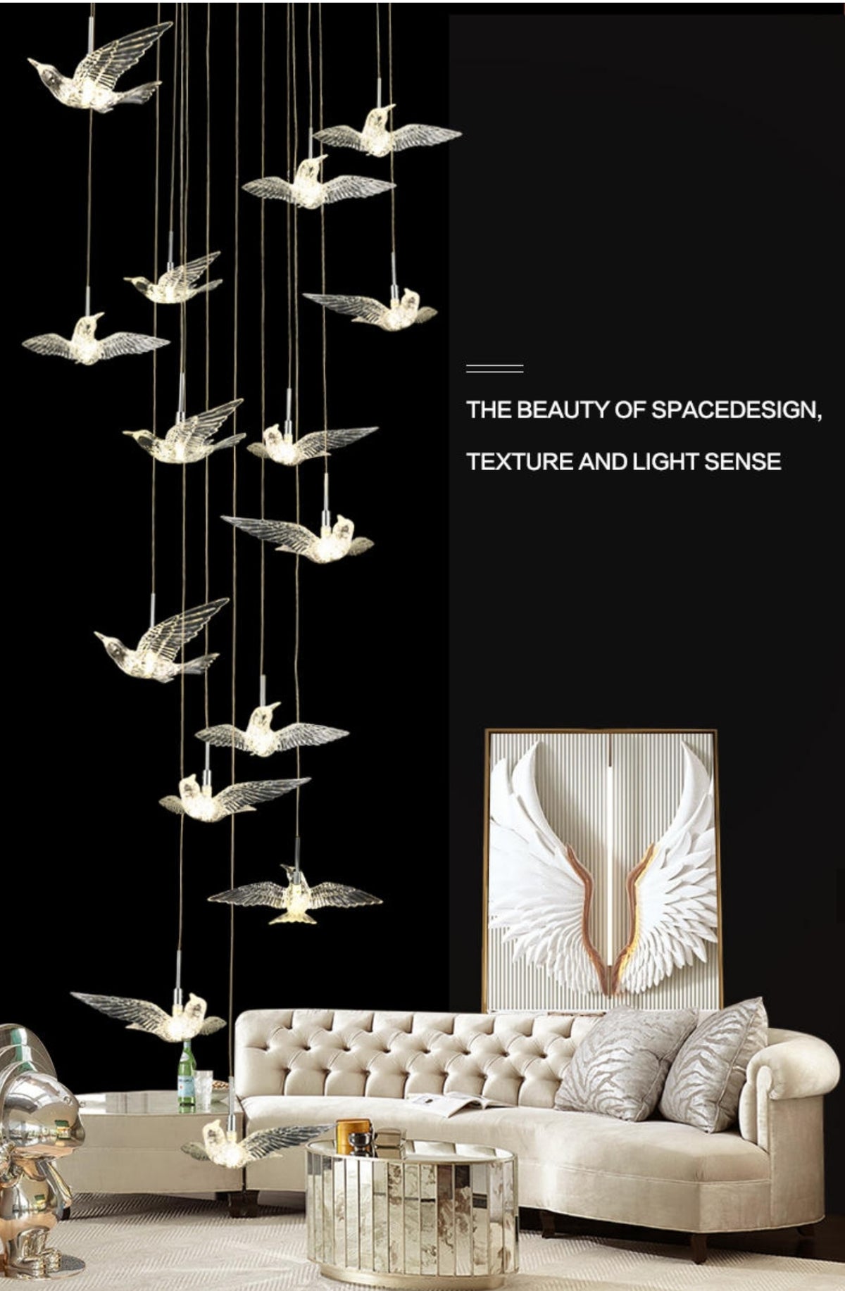 Cuckoo Bird Staircase Chandelier - Reflect Lighting