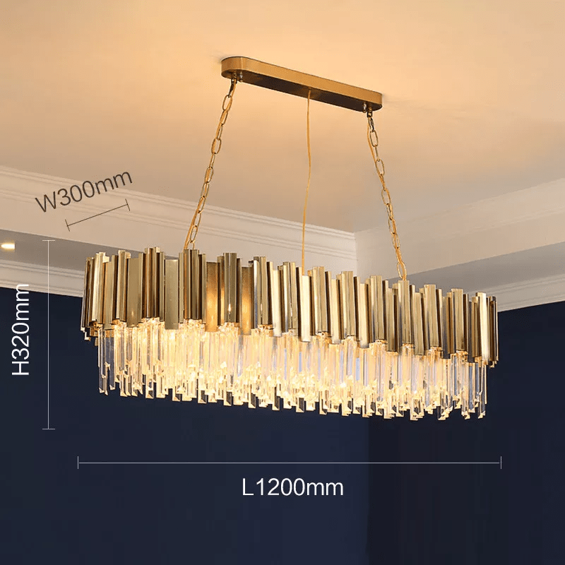 Full Set Gold Crystal Chandelier Light