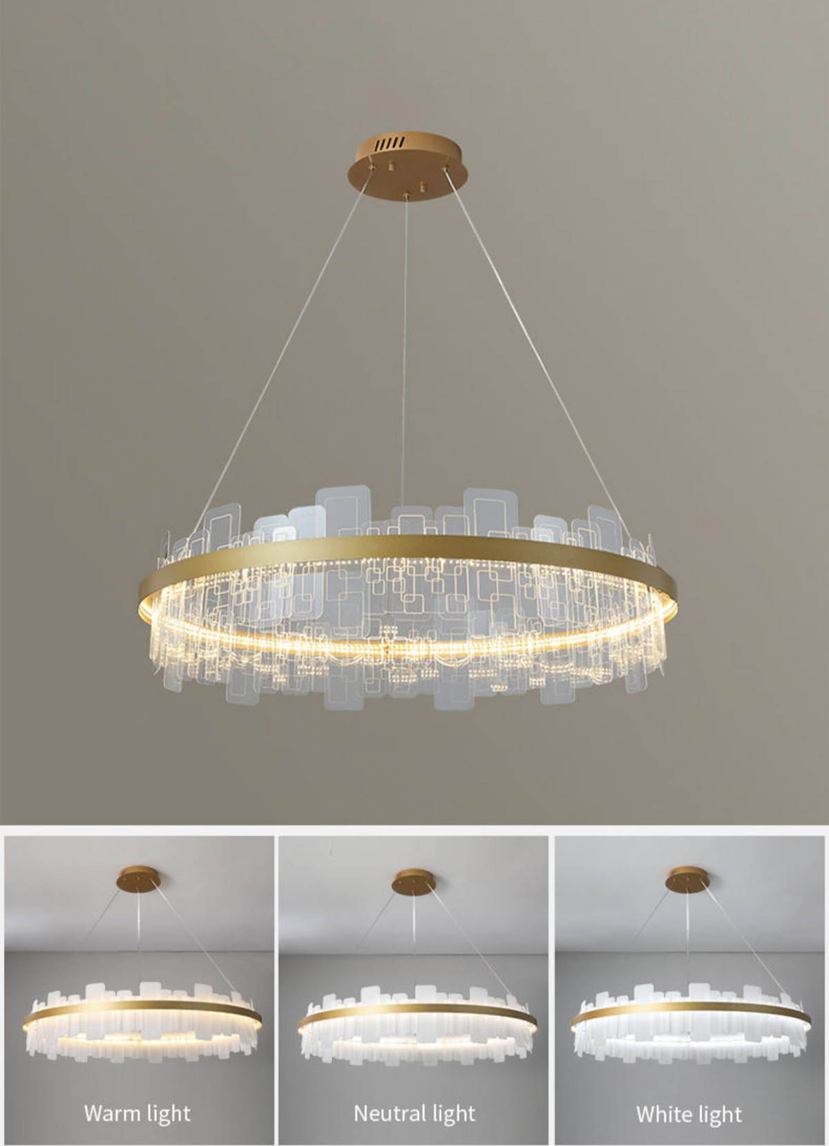 Clyde Barndon Frosted/Engraved Chandelier- Round/Rectangle - Reflect Lighting