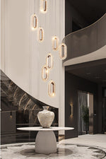 Ogilvy Champagne Gold Staircase Chandelier - Reflect Lighting