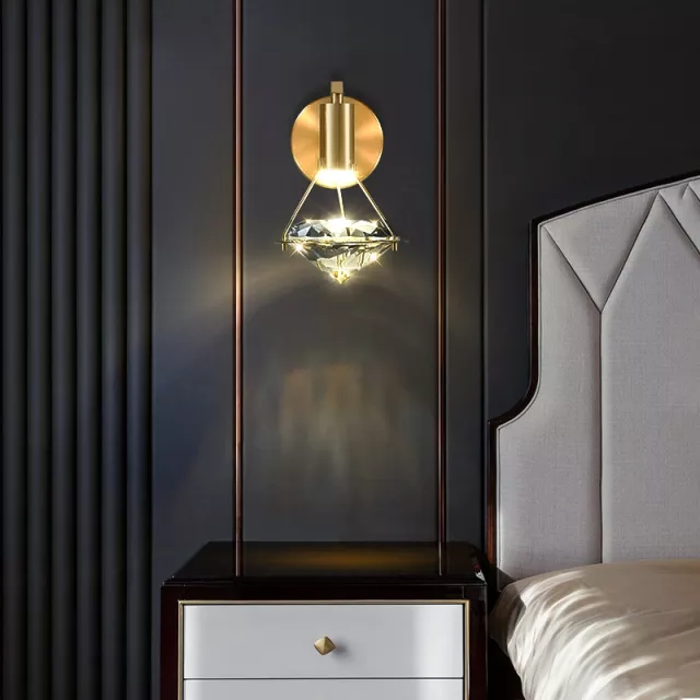 Gold Crystal Diamond Wall lamp - Reflect Lighting