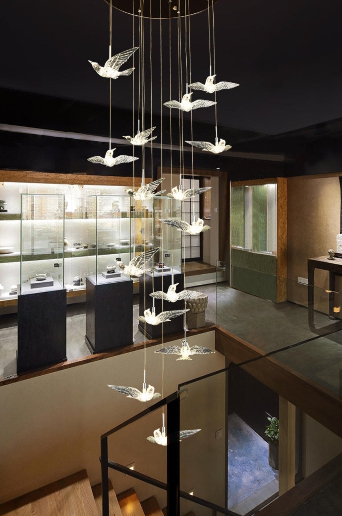 Cuckoo Bird Staircase Chandelier - Reflect Lighting