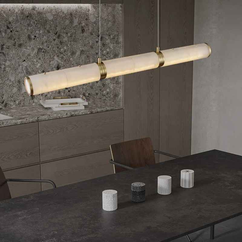 Snow Flake Marble Copper Chandelier