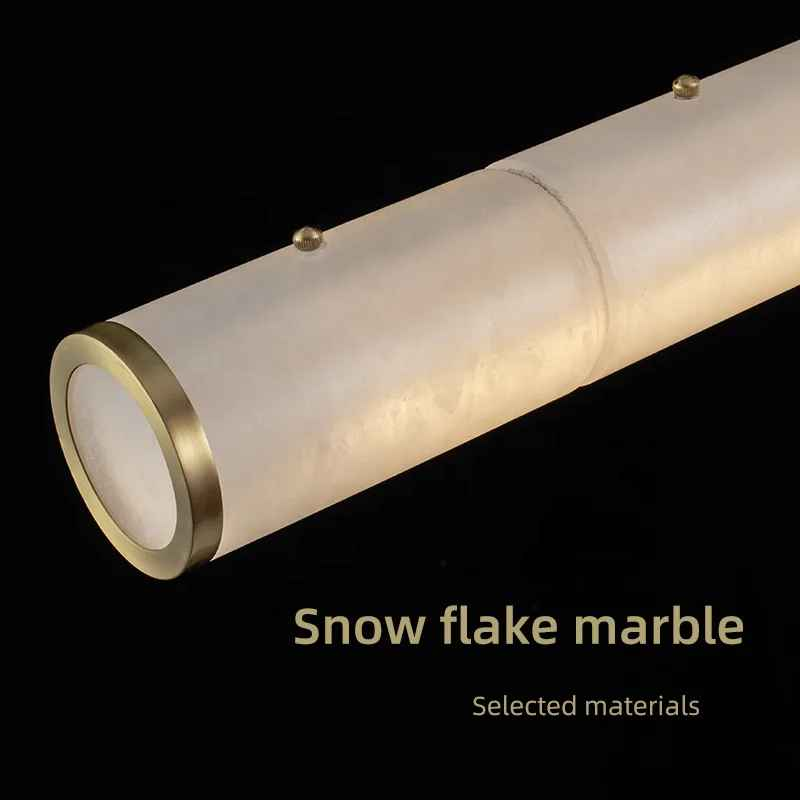 Snow Flake Marble Copper Chandelier