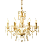 Copper Glow Crystal Pear Chandelier