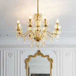 Copper Glow Crystal Pear Chandelier