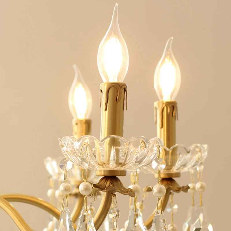 Copper Glow Crystal Pear Chandelier