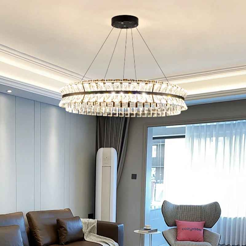 Muscato Antebi Gold/Black Chandelier- Round/Rectangular