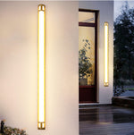 Galarza Gold & Black LED Outdoor Wall Light - Reflect Lighting